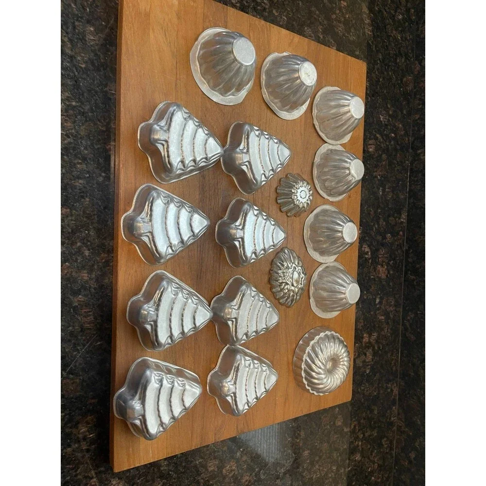 Vintage aluminum jello mold set